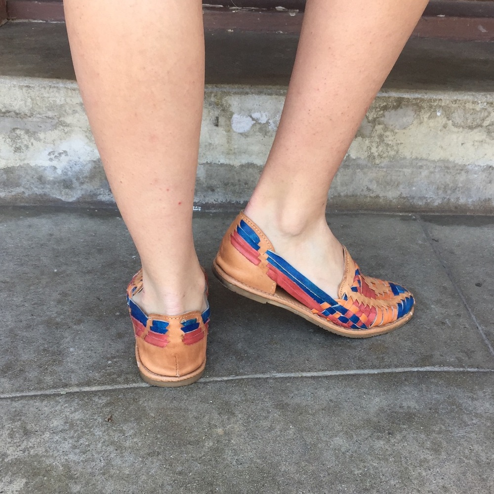 Huarache style leather flats - Picture 6 of 7